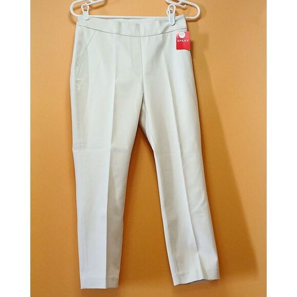 Spanx On- The -Go Slim Straight Ankle Pant 20372Q Classic White PS Patite Small - Picture 2 of 15
